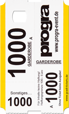 Vorschlag 4, Garderobentickets